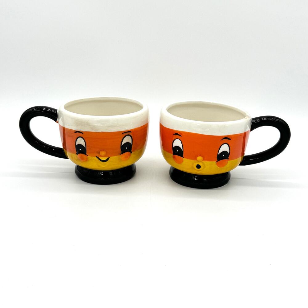 Johanna Parker Candy Corn Halloween Large Mug Set